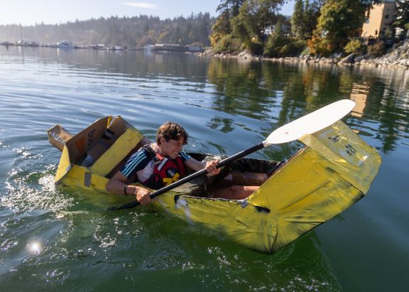 Private school academics - grade nine boat building challenge