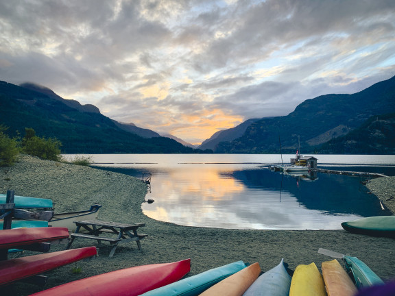 waterfront sunrise