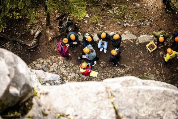 a group of climbers