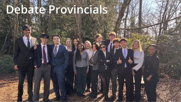 Winning team at Debate Provincials 2026