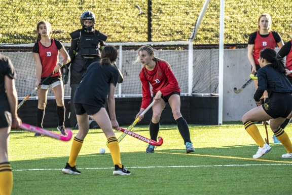 A field hockey player