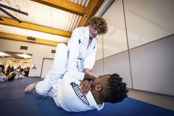 Jiu-Jitsu students training