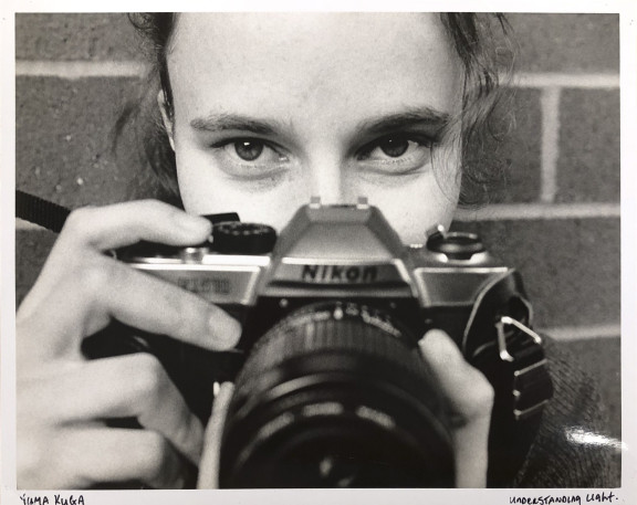 A photo of a student about to take a photo