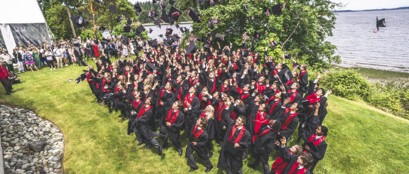 Graduating students at Brentwood College
