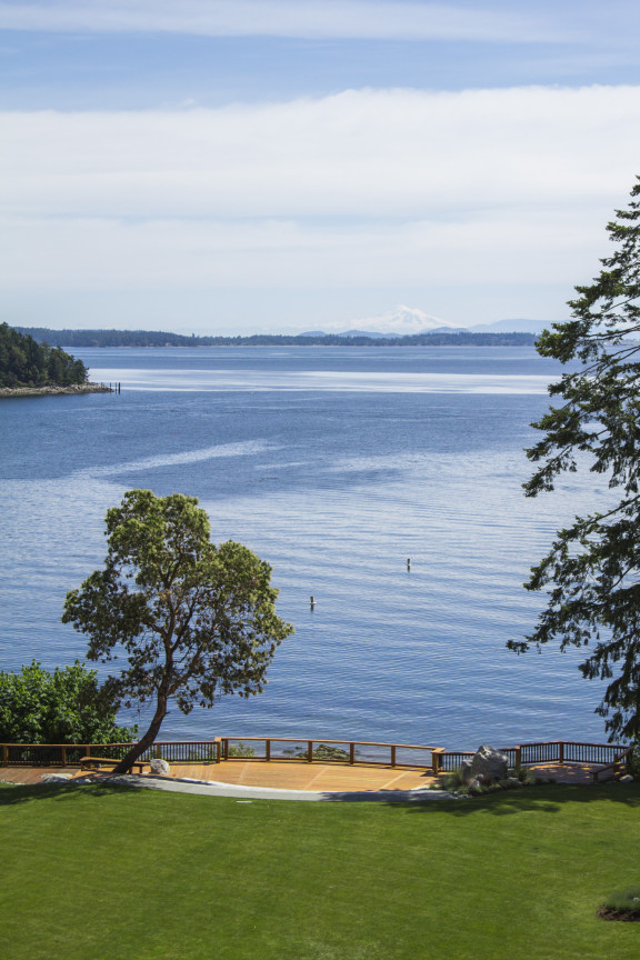 Mount Baker in the distance across the ocean