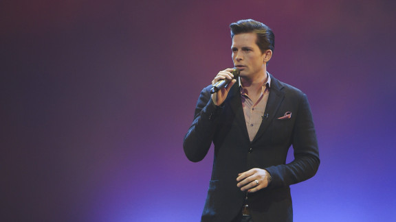 Clifton Murray singing on stage in the arts theatre