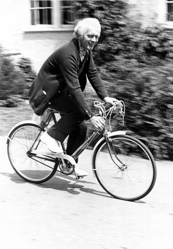 T. Gil Bunch riding a bicycle