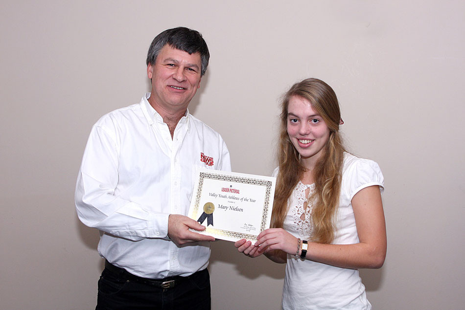 Mary Nielsen honoured as one of the top 10 Valley Youth Athletes of the Year