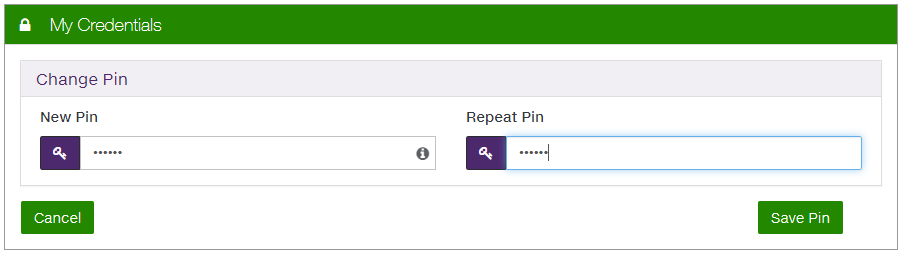Screenshot of the Cisco voicemail PIN setup screen