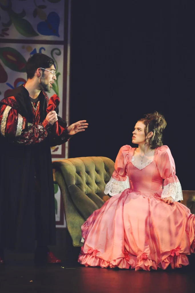 Two student acting in a play