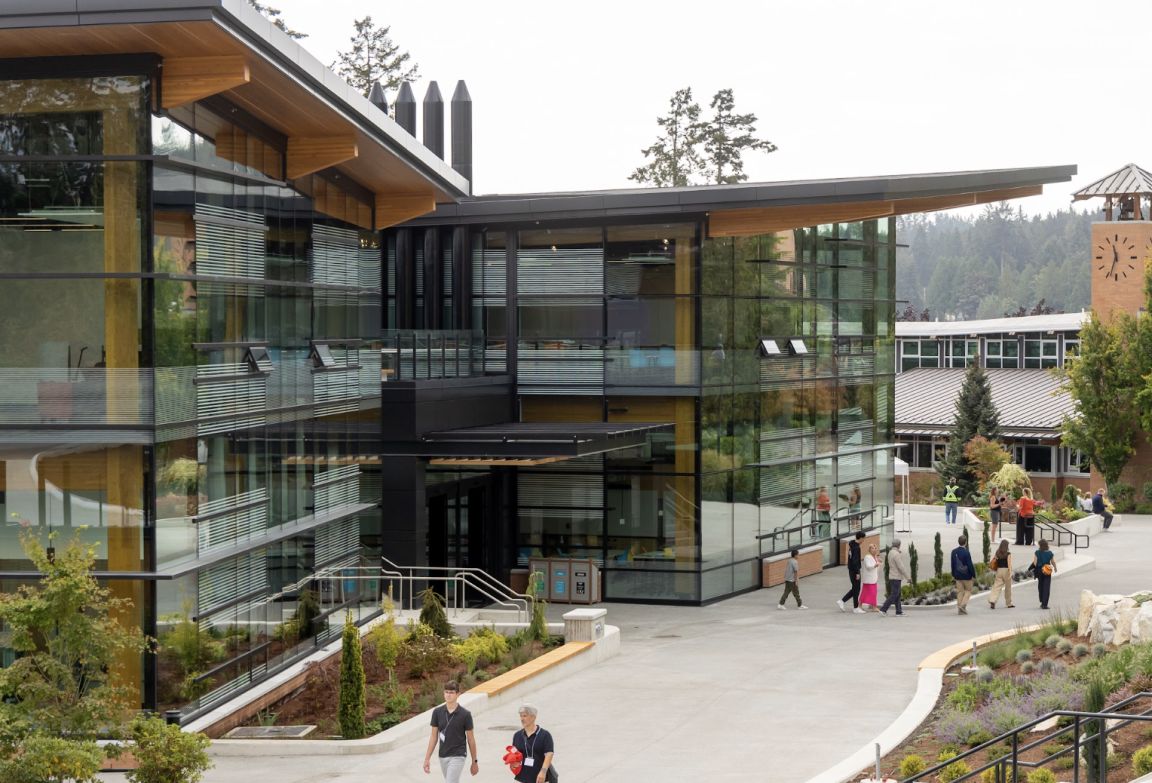 Parents visiting sustainable academic centre during Orientation Day