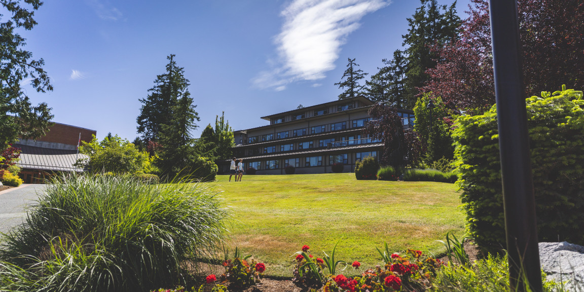 The Mackenzie boarding house with landscaped lawns and gardens