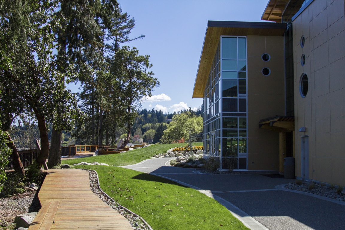 Private school campus outside the arts building