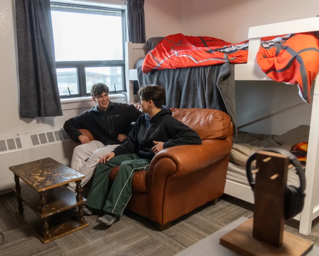 boarding school room mates hanging out