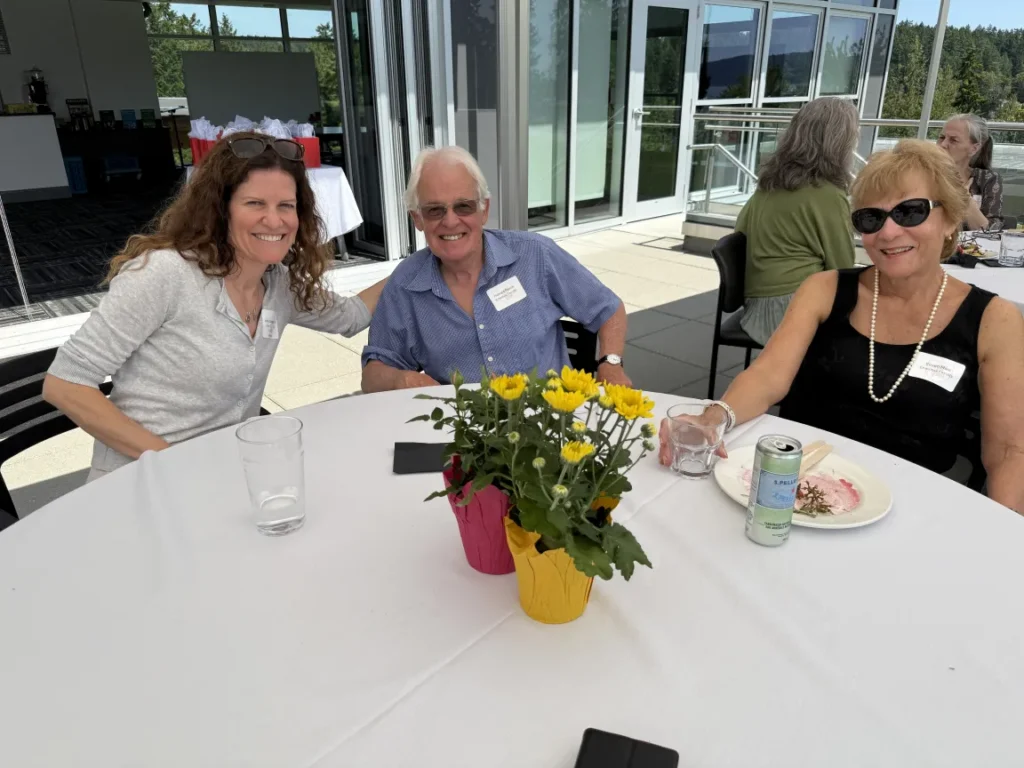 Guests sitting together at a table during a Brentwood family event