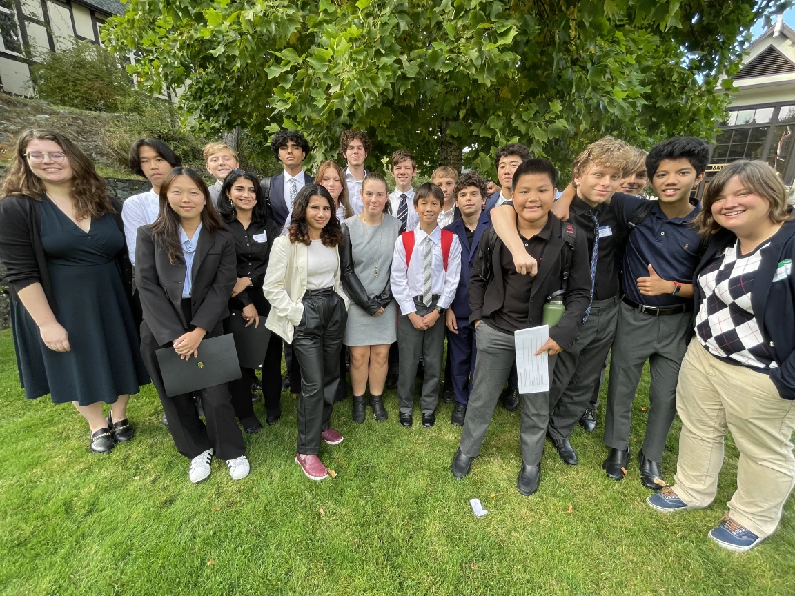 A photo from Brentwood's New York MUN student trip