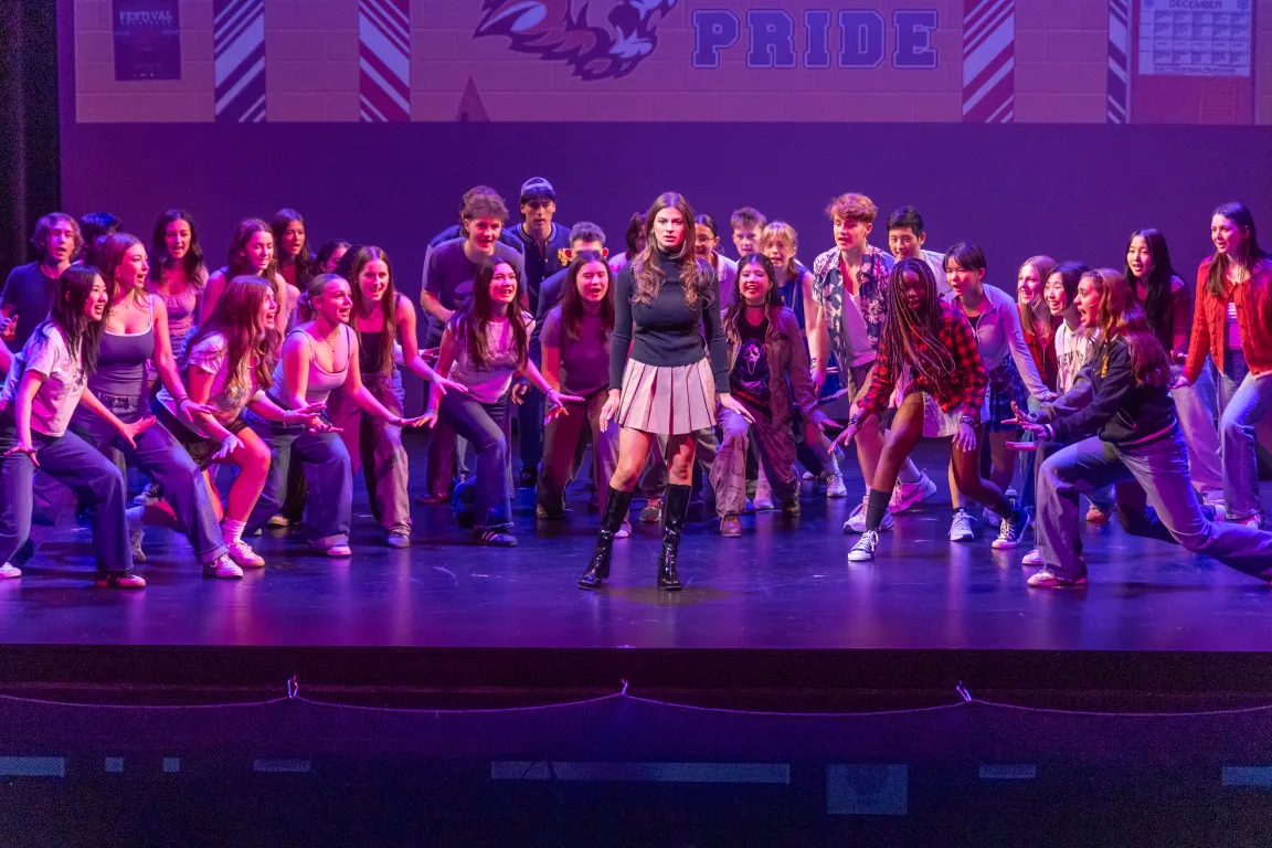 Musical cast performing in Mean Girls